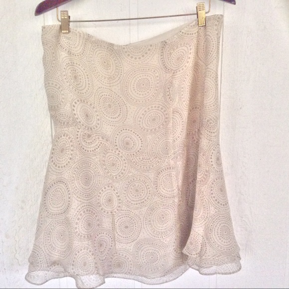 NWT CALVIN KLEIN PINK SILK RUFFLED TIERED SKIRT SIZE 12 - Picture 7 of 8